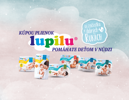 Kúpou plienok Lupilu prispeje Lidl sumou 10 centov na pomoc chorým detičkám v rámci projektu Od začiatku v dobrých rukách