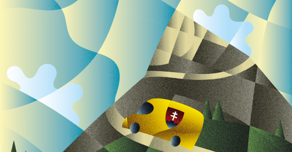 Ilustrácia znázorňujúca auto slovenských dodávateľov, ktorý spolupracujú s Lidlom