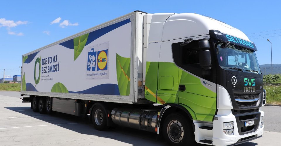 Nové kamióny spoločnosti LIDL na ekologický pohon CNG, ktorý prispieva k ochrane životného prostredia
